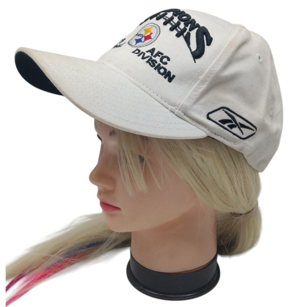 NFL Pittsburgh Steelers Football 2001 AFC Champs Adjustable Hat‎ Men's Beige - Picture 3 of 6